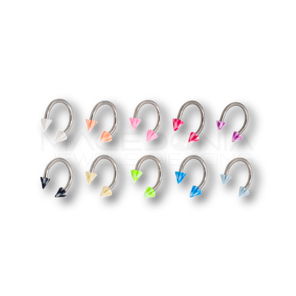 Piercing in acciaio chirurgico 316L con coni a scacchi da 3 mm