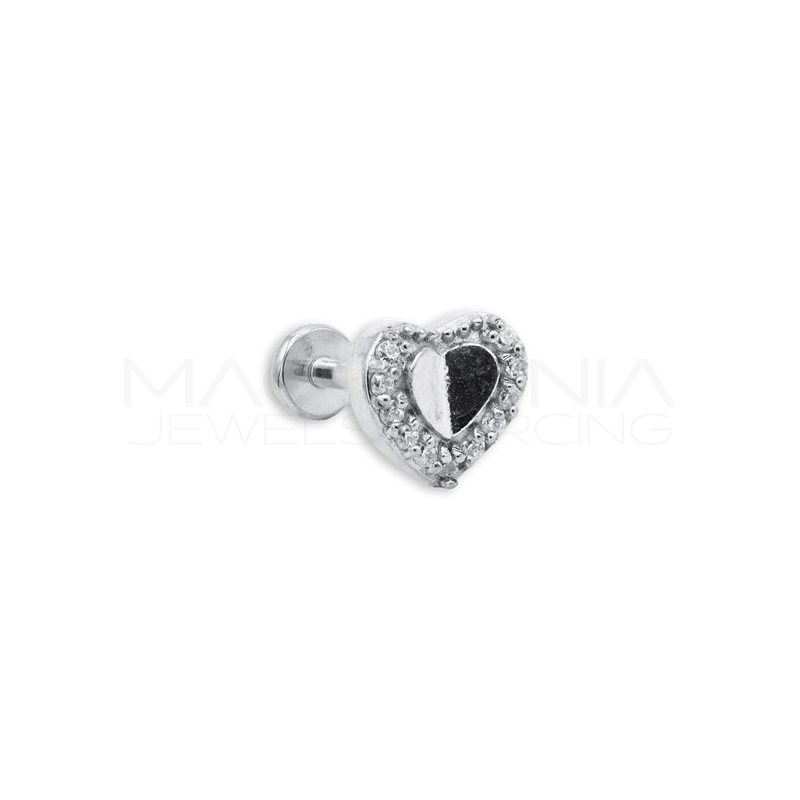 Barretta con Cuore Zirconato