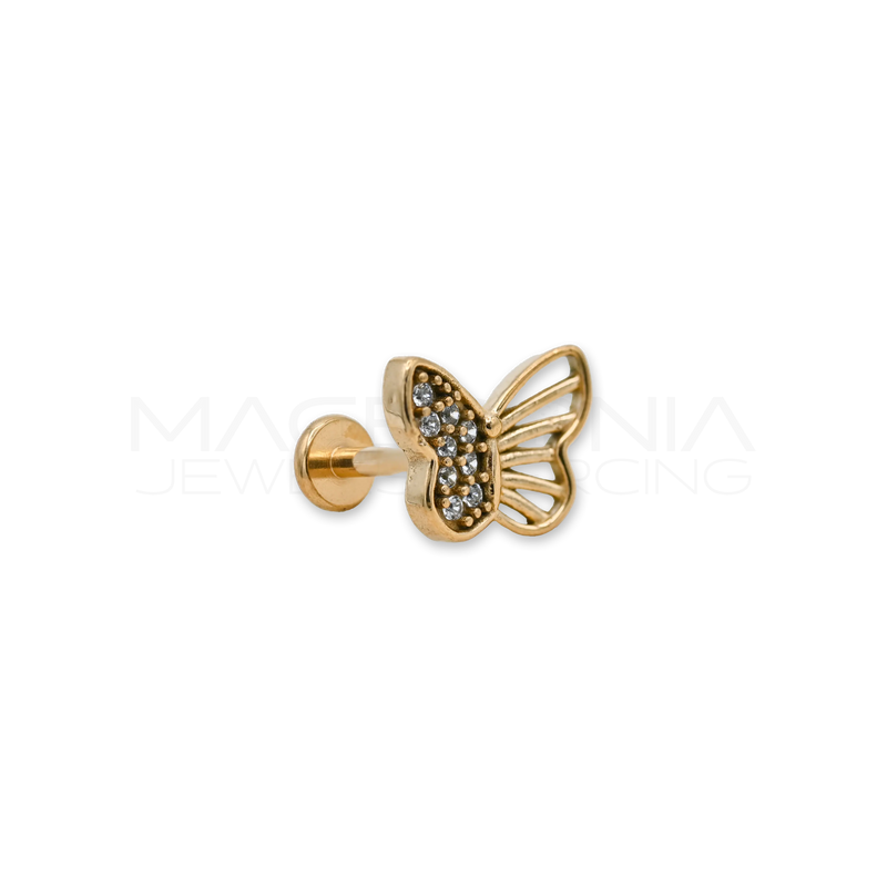 Barretta con Farfalla Semi-Zirconata