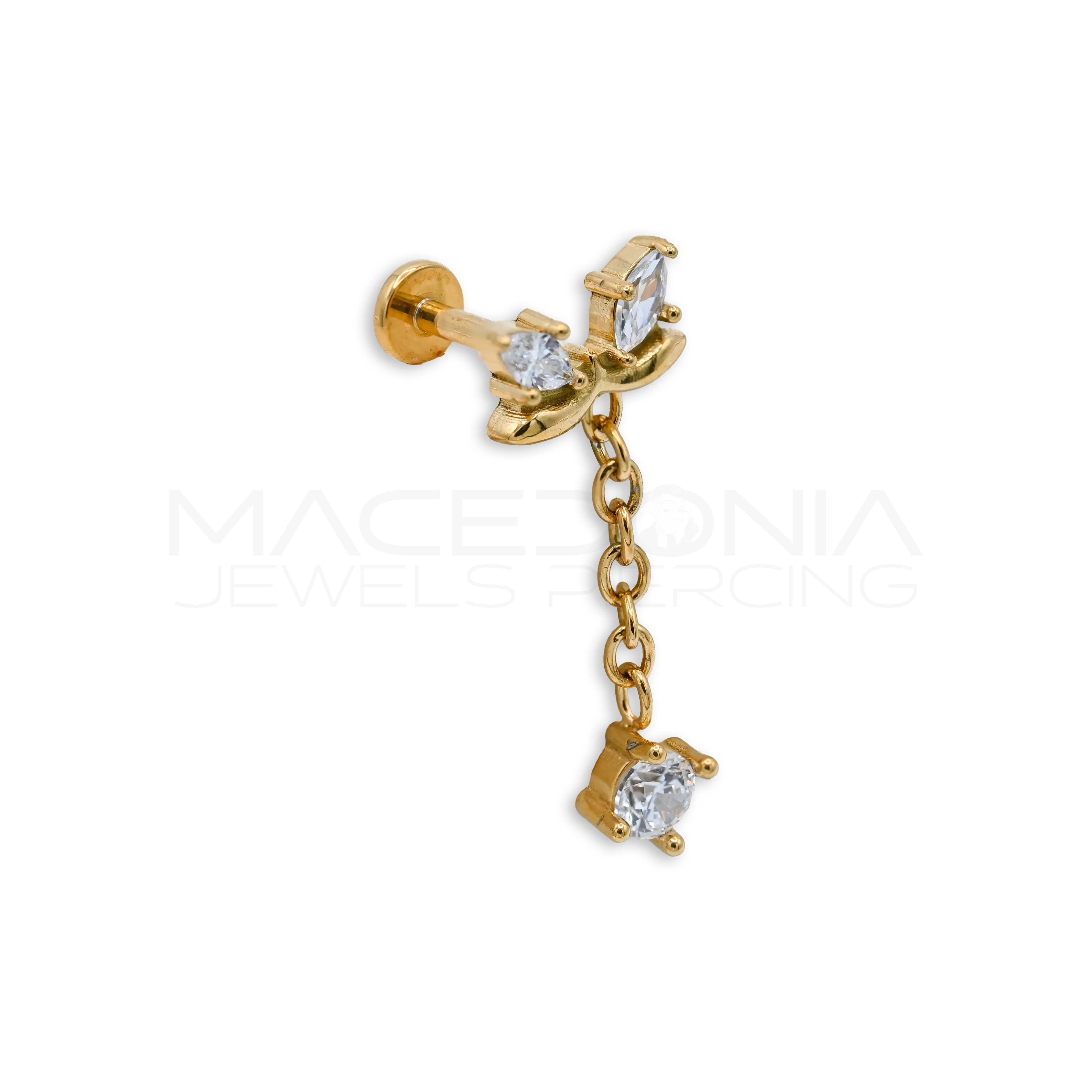 BARRETTA CON DOPPIO ZIRCONE E PENDENTE CON BRILLANTINO