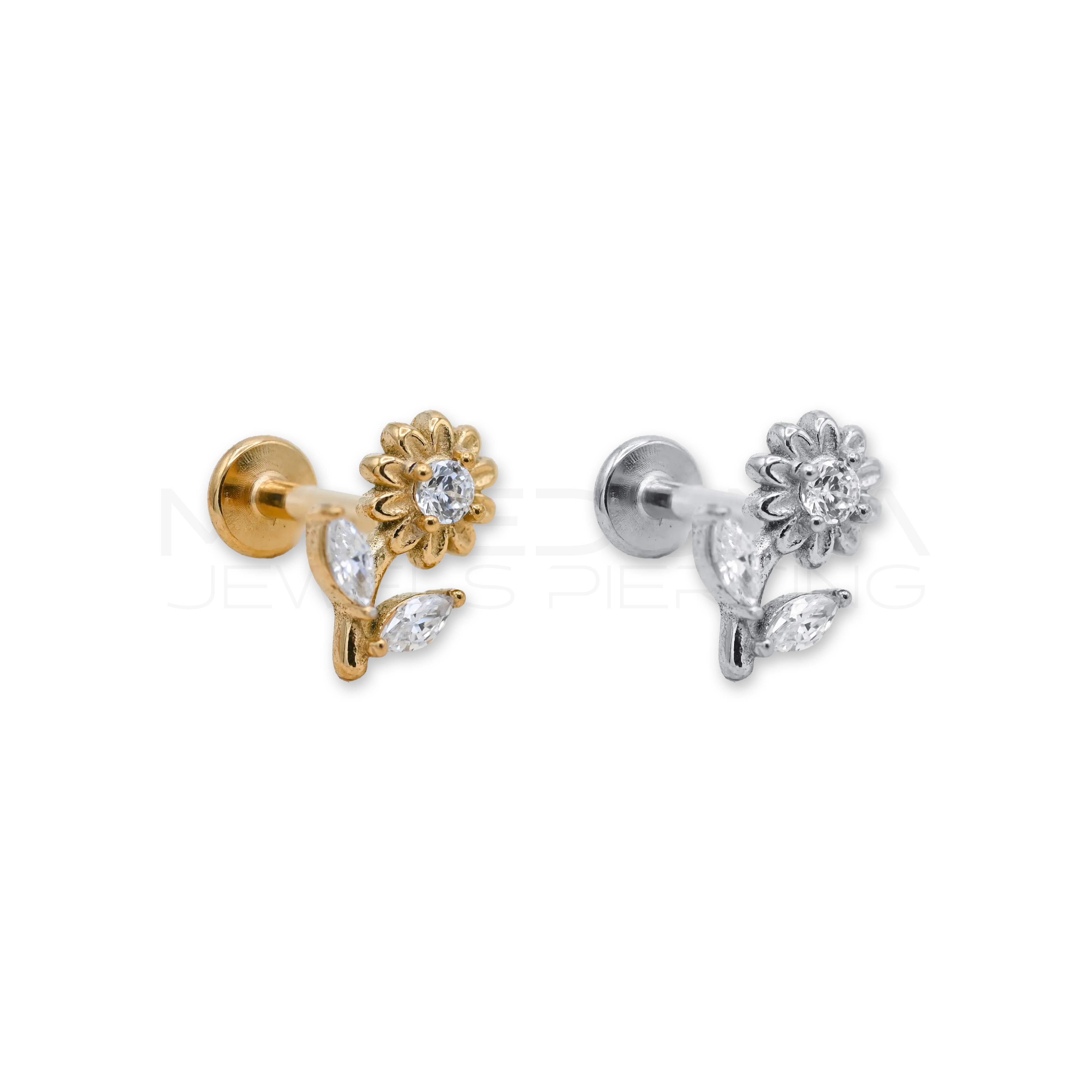 BARRETTA CON GIRASOLE ZIRCONATO