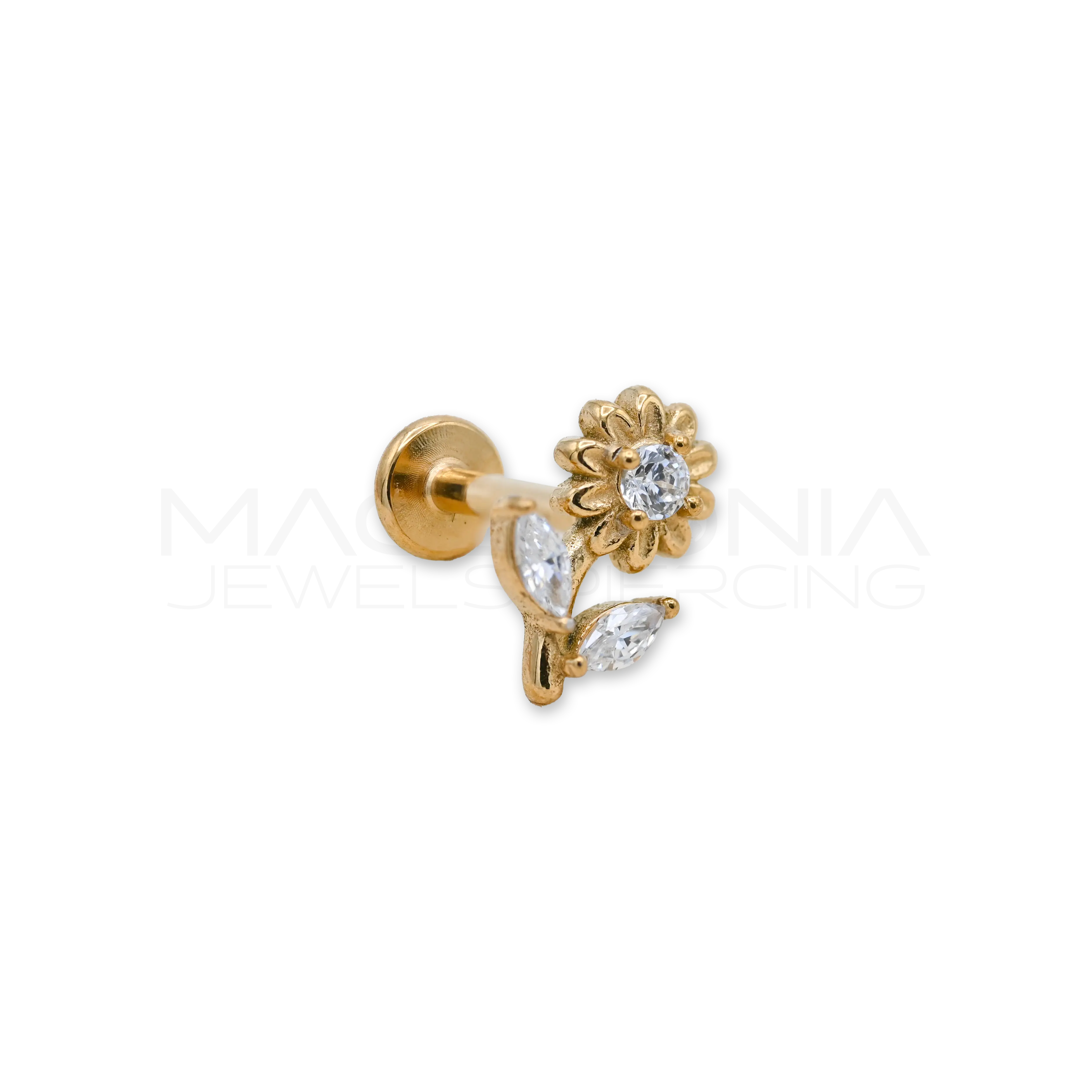 BARRETTA CON GIRASOLE ZIRCONATO