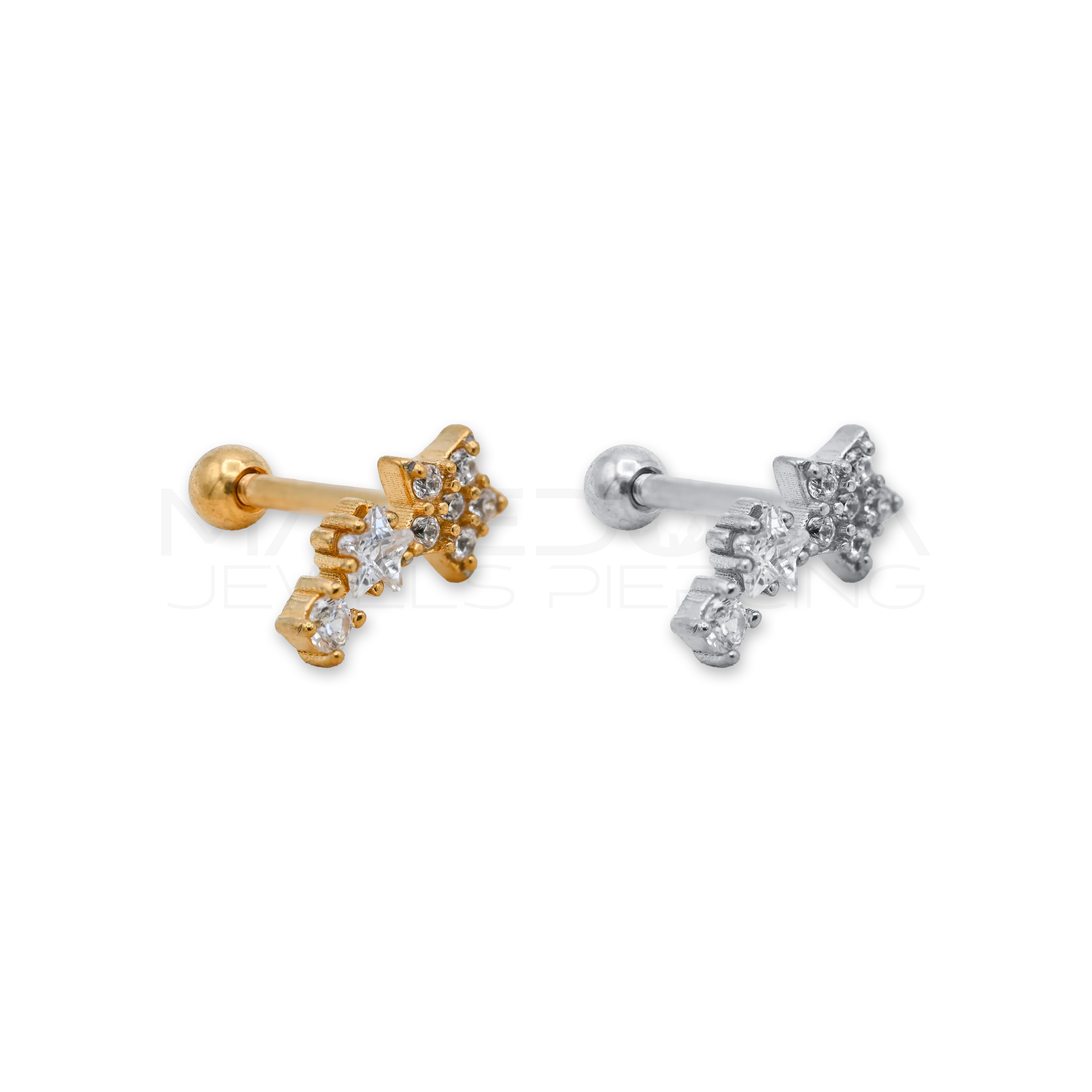 BARRETTA CON TRE STELLE ZIRCONATE