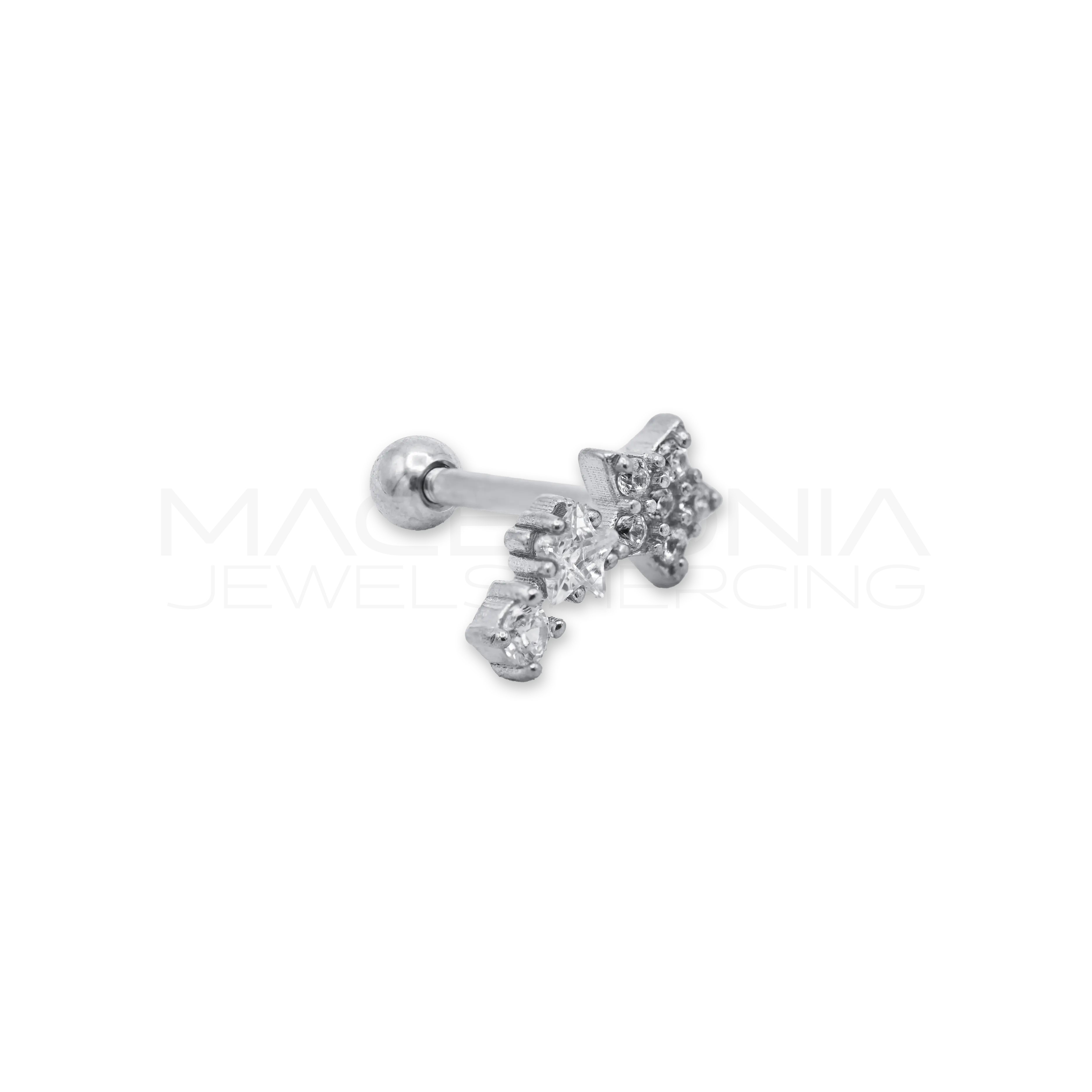 BARRETTA CON TRE STELLE ZIRCONATE