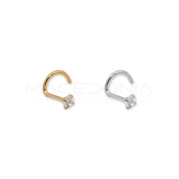 Nostril con Zirconcino in Titanio