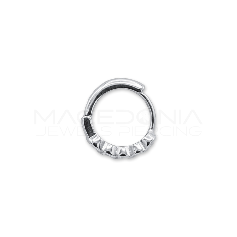 ORECCHINI IN ARGENTO CON CORONA DI ZIRCONI INCASTONATI