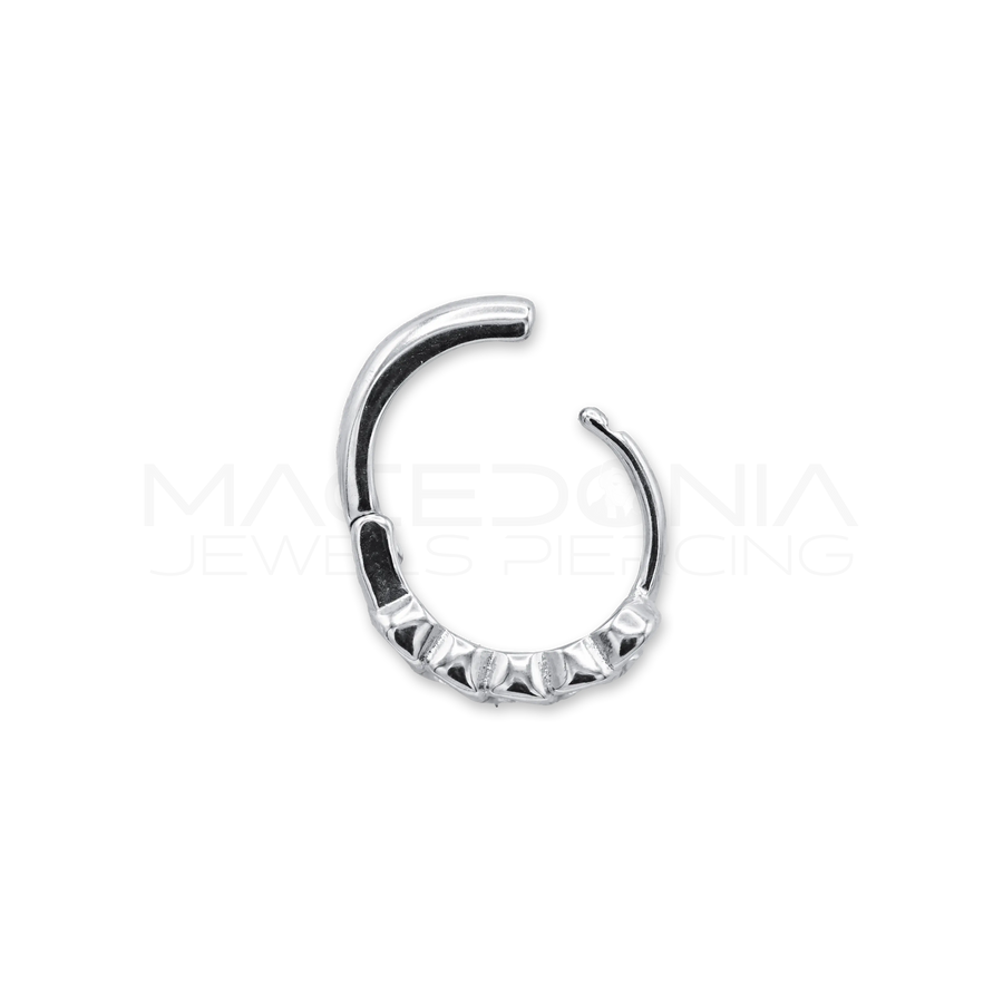 ORECCHINI IN ARGENTO CON CORONA DI ZIRCONI INCASTONATI