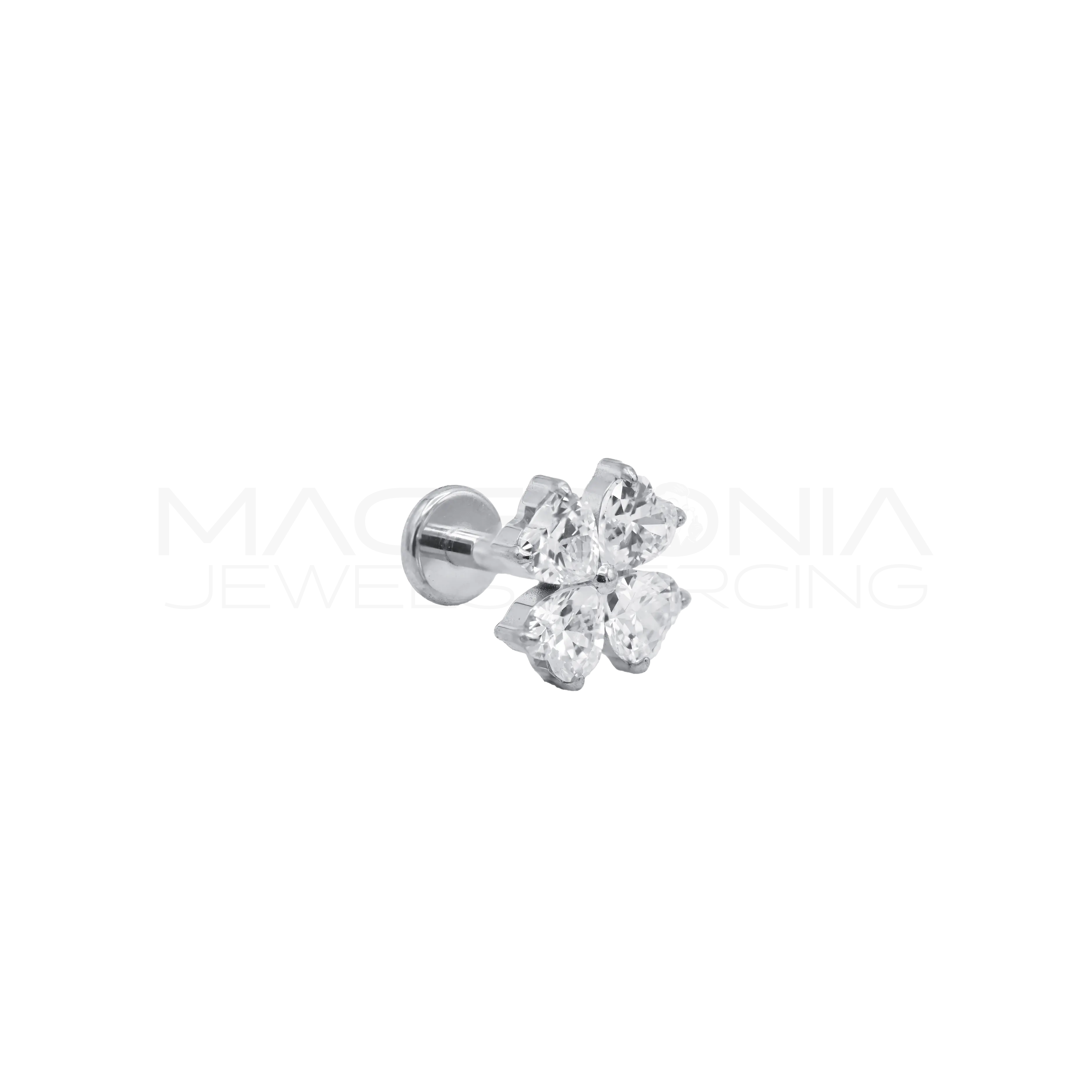 FORMINA QUADRIFOGLIO CON PETALI A FORMA DI CUORE