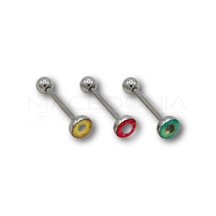 Barbell in Acciaio Chirurgico 316L con Pallina e Occhio Decorativo