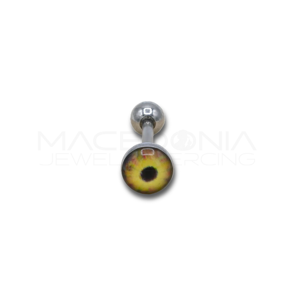 Barbell in Acciaio Chirurgico 316L con Pallina e Occhio Decorativo