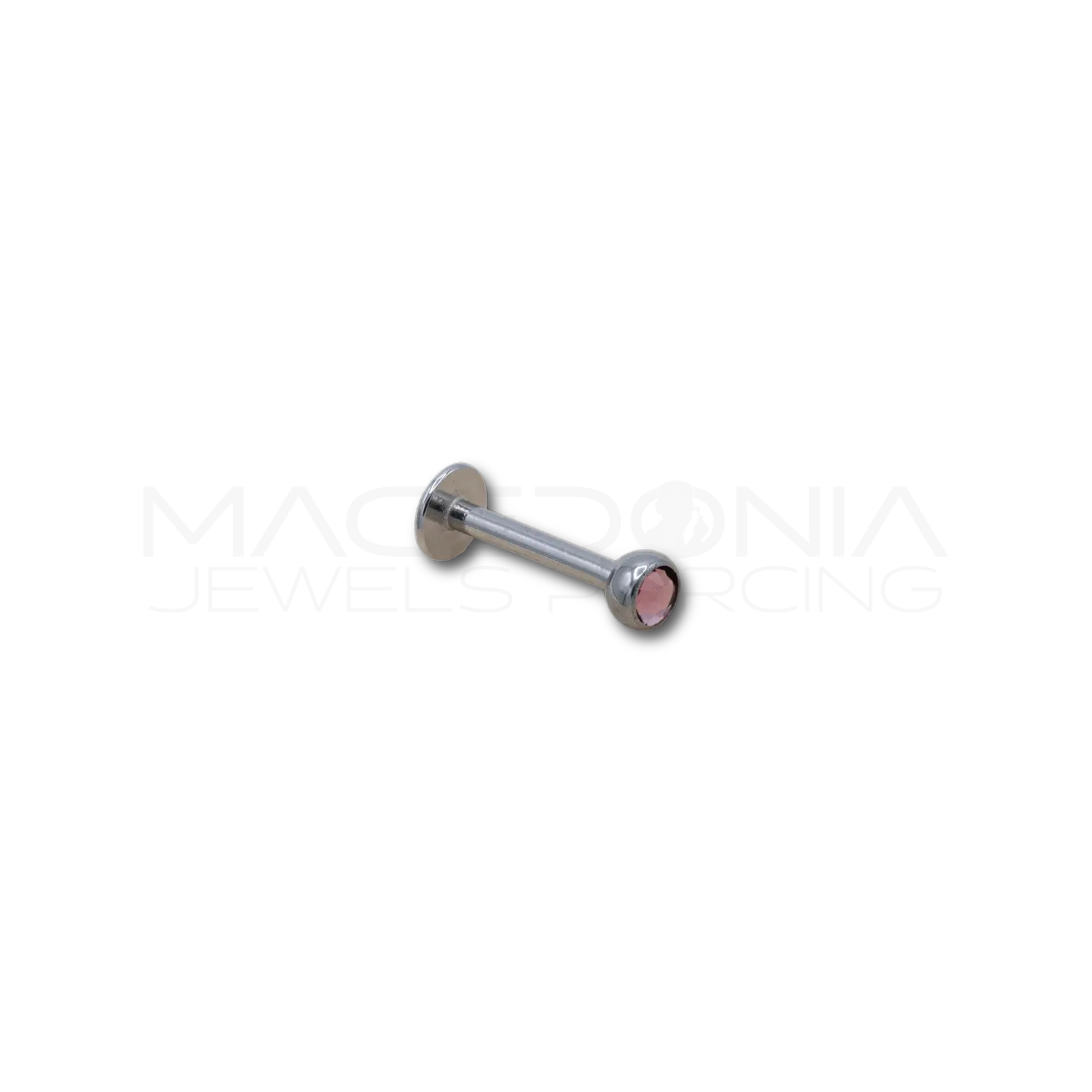 LABRET CON PALLINA PIATTA E ZIRCONE