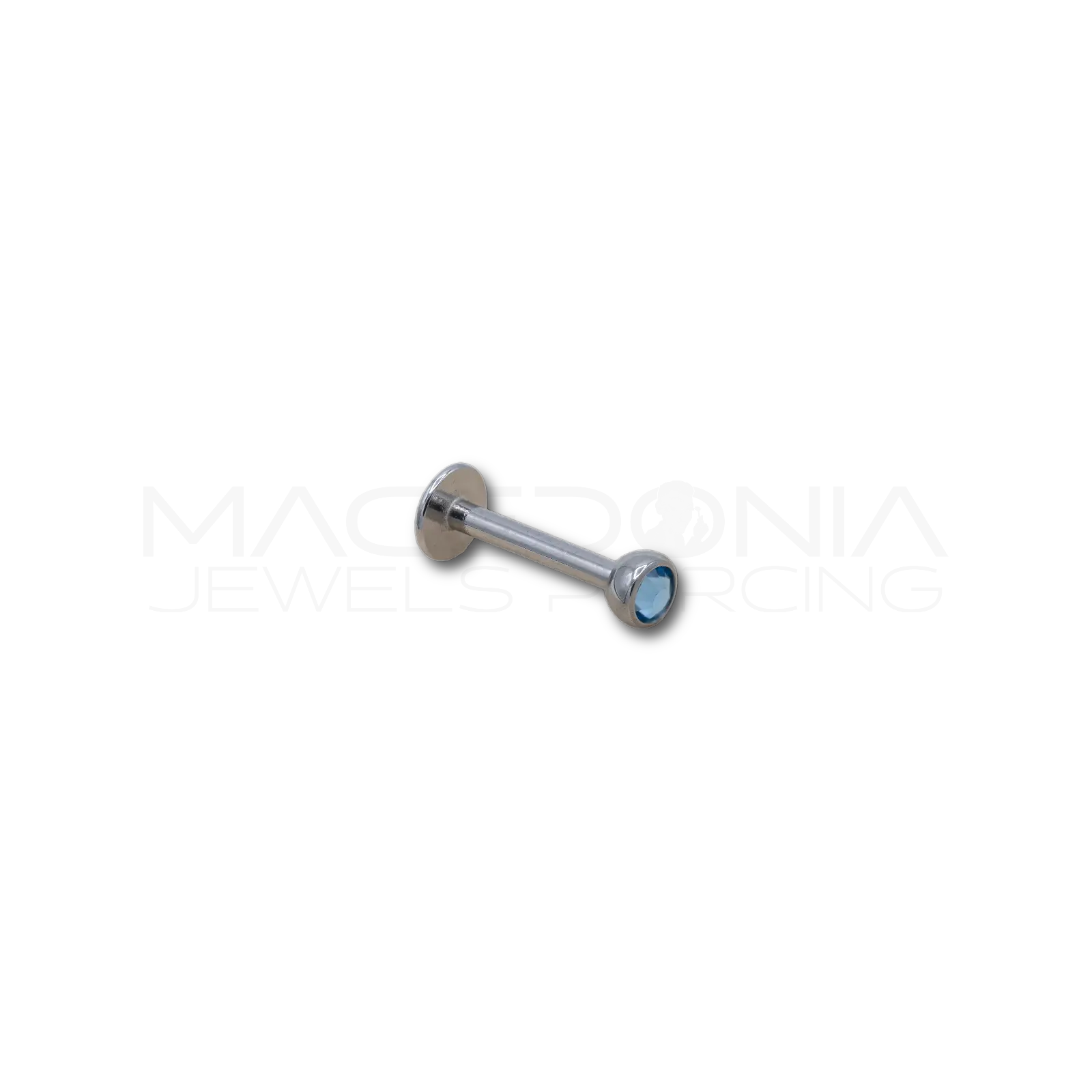 LABRET CON PALLINA PIATTA E ZIRCONE