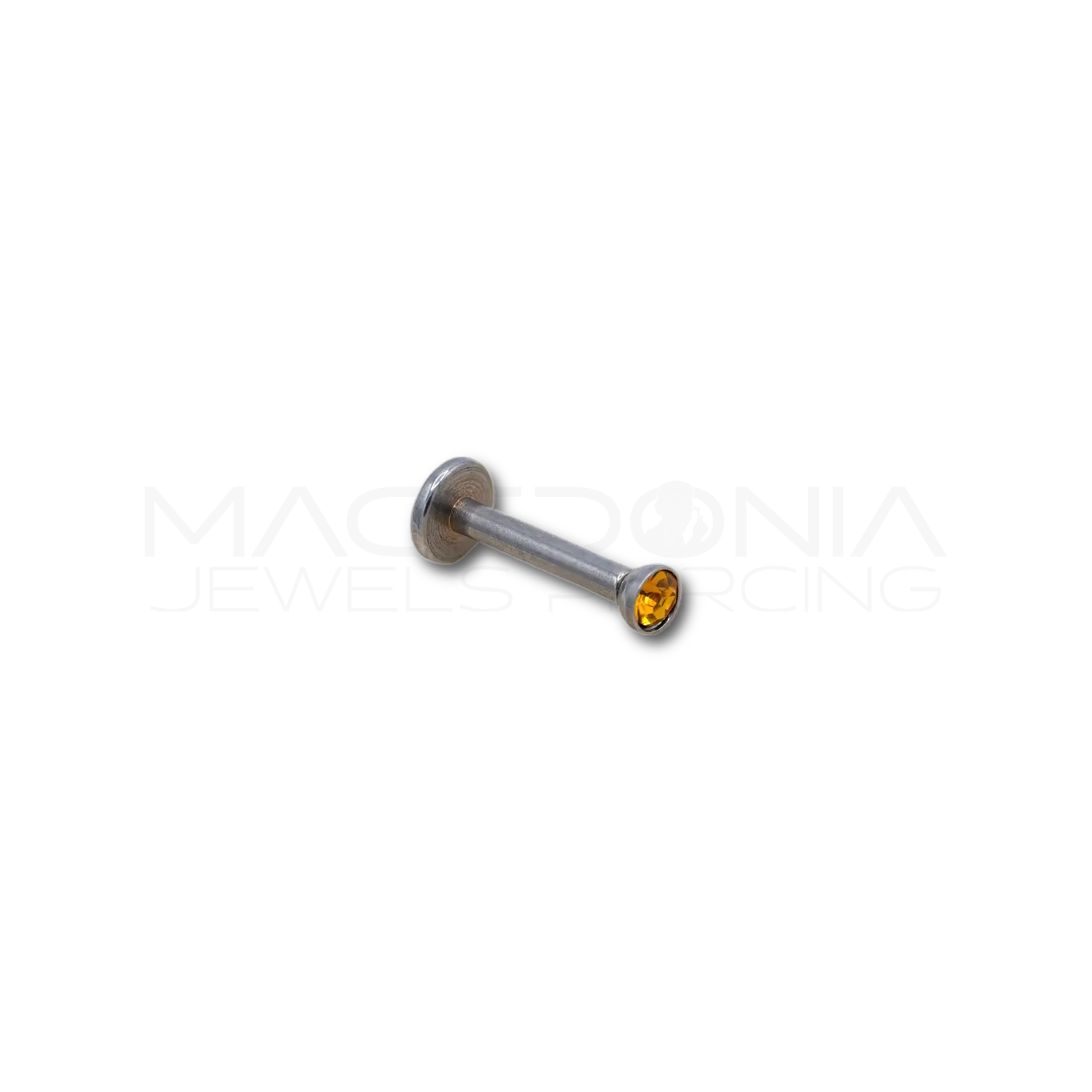 Piercing per labbro in acciaio chirurgico 316L con zircone