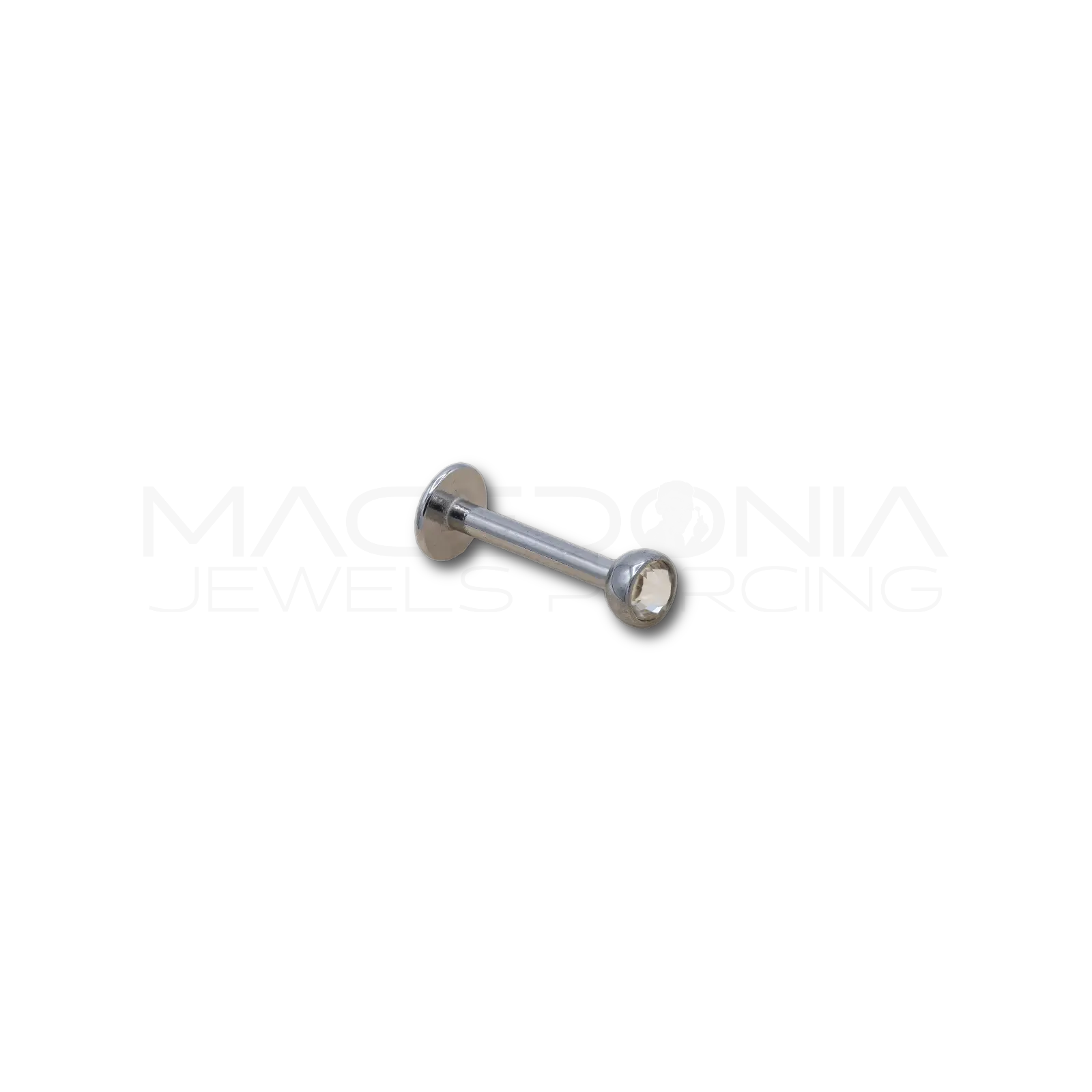 LABRET CON PALLINA PIATTA E ZIRCONE