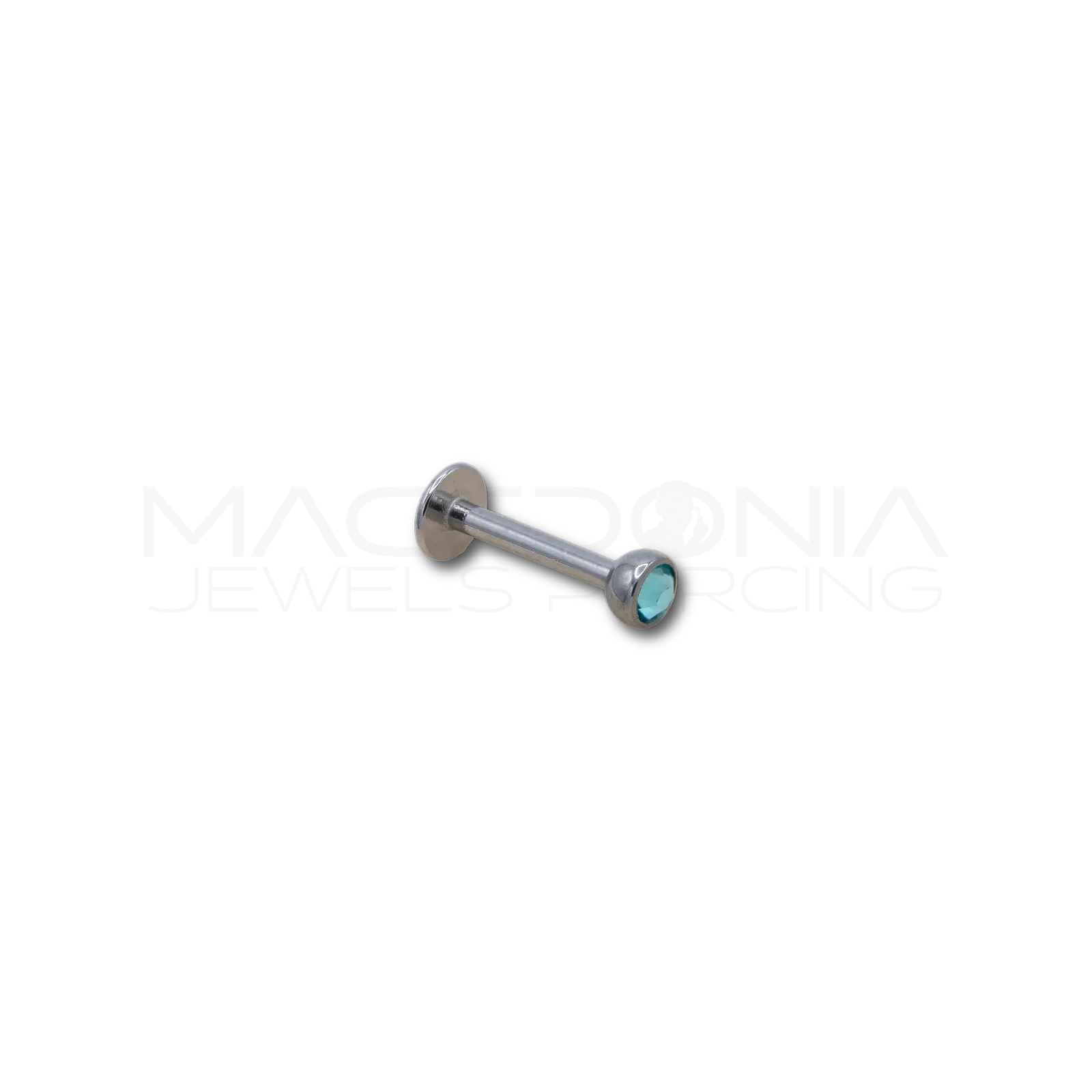 LABRET CON PALLINA PIATTA E ZIRCONE