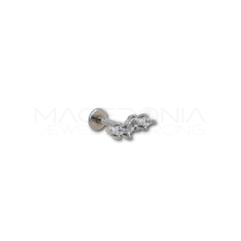 Piercing in Acciaio Chirurgico a Pietre con Zirconi