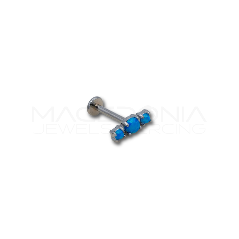 Piercing in Acciaio Chirurgico con Pietre in Opale
