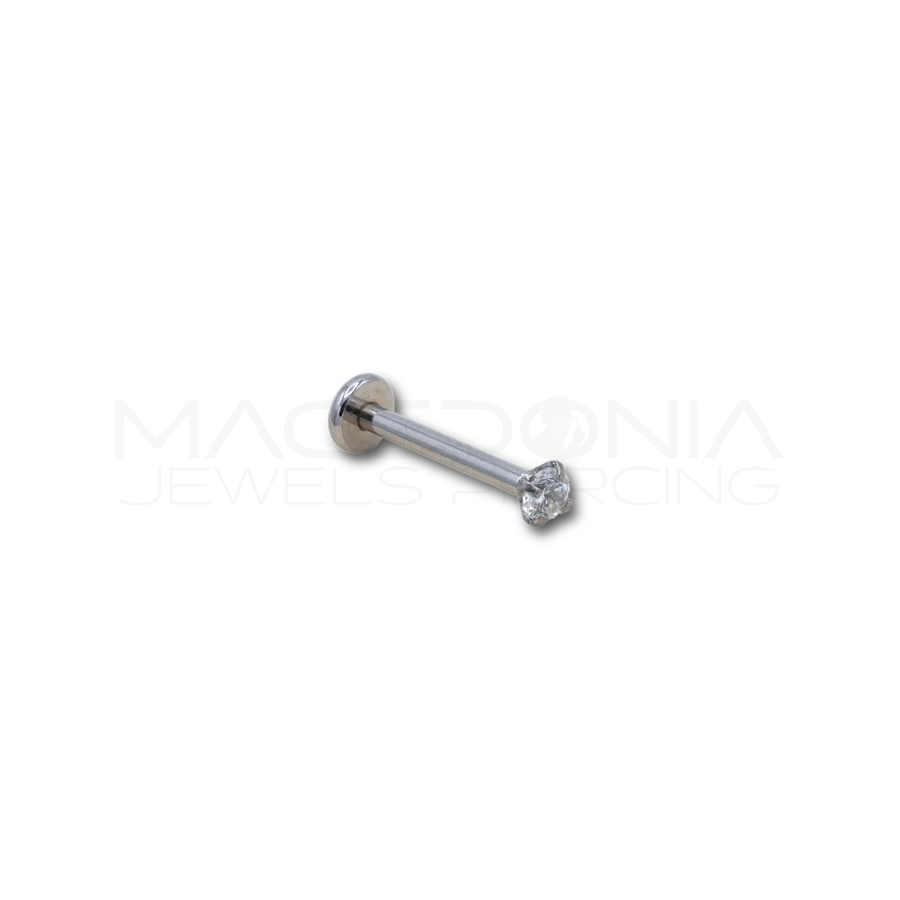 Piercing con Zircone di 3mm in Acciaio Chirurgico 316L