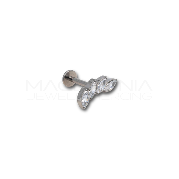 LABRET CON ZIRCONI IN TITANIO