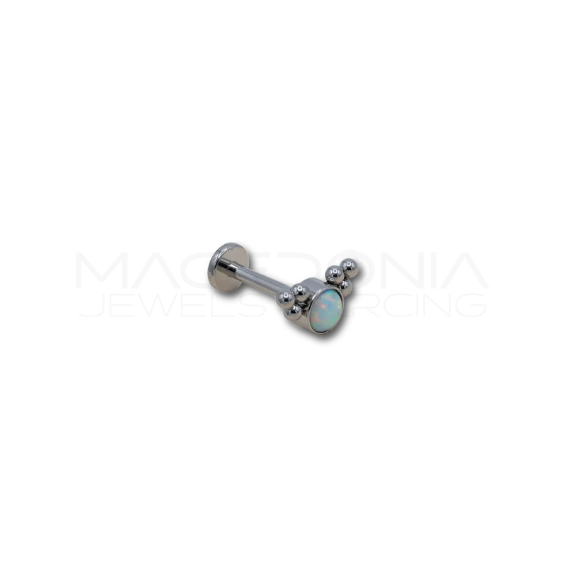 Piercing a Sfera in Acciaio Chirurgico con Opale