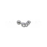 Piercing Corona di Zirconi in Acciaio Chirurgico 316L
