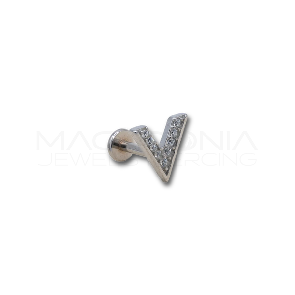 BARRETTA CON LETTERA V