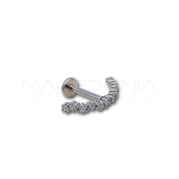 Piercing Ancora con Zirconi in Acciaio Chirurgico