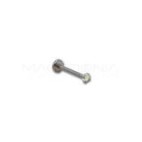 Labret con zircone in acciaio chirurgico 316L 2.5mm