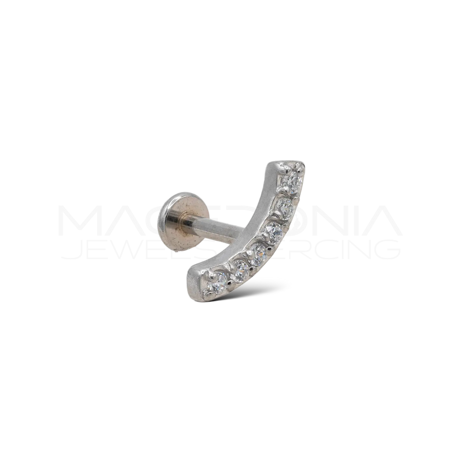 Piercing Corona di Pietre con Zirconi in Acciaio Chirurgico 316L