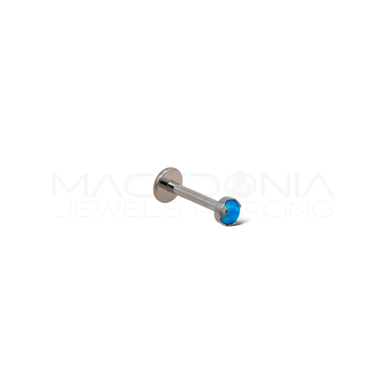 Piercing in titanio F136 con opale a pallina