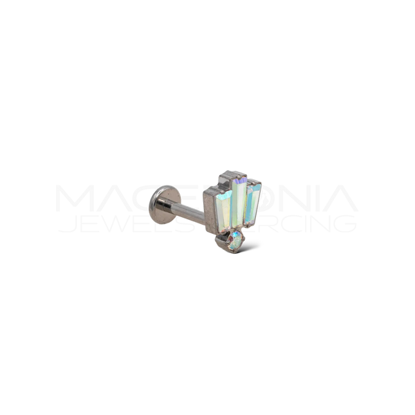Piercing con Corona di Zirconi in Titanio F136