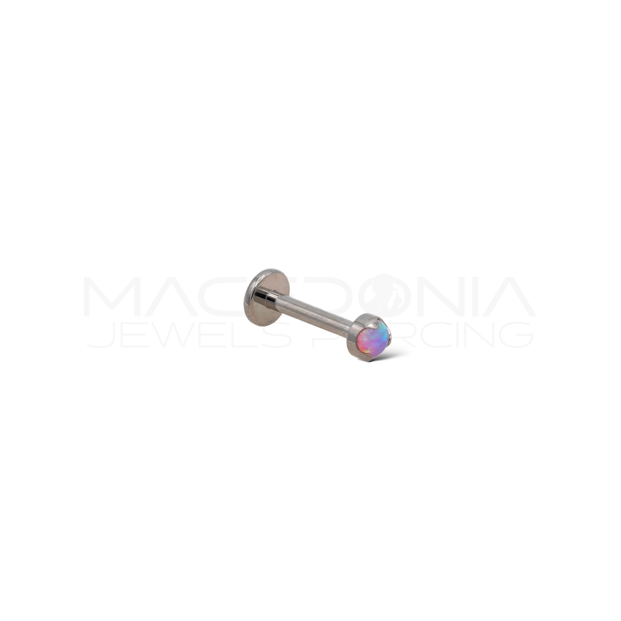 LABRET CON OPALE A PALLINA IN TITANIO