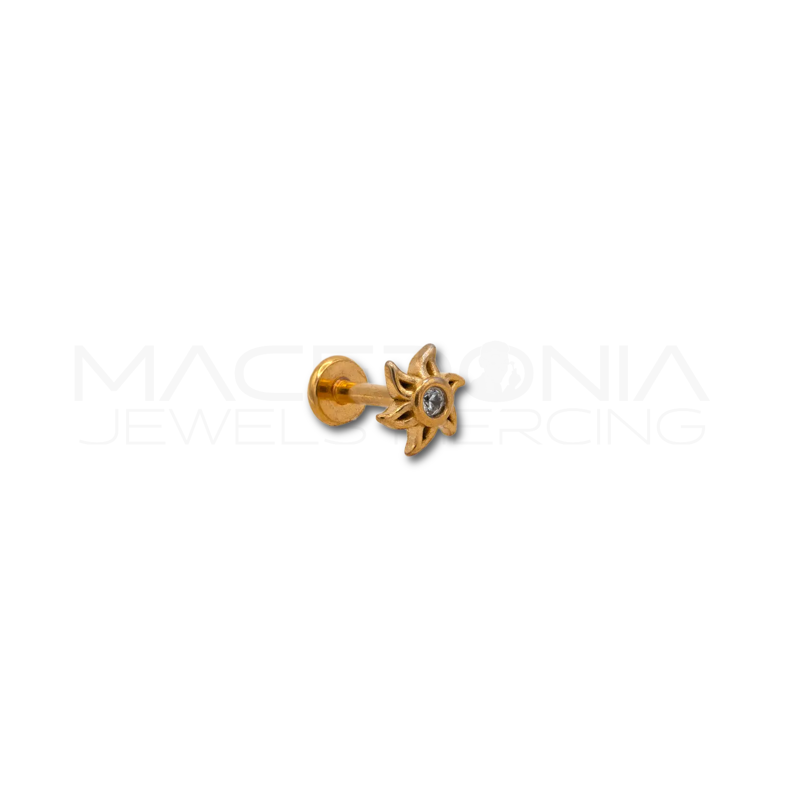 BARRETTA FIORE CON ZIRCONE INCASTONATO