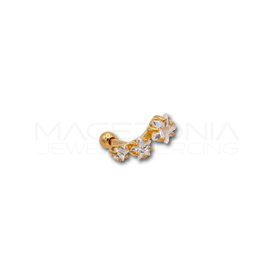 Piercing a Corona con Zirconi a Forma di Stella