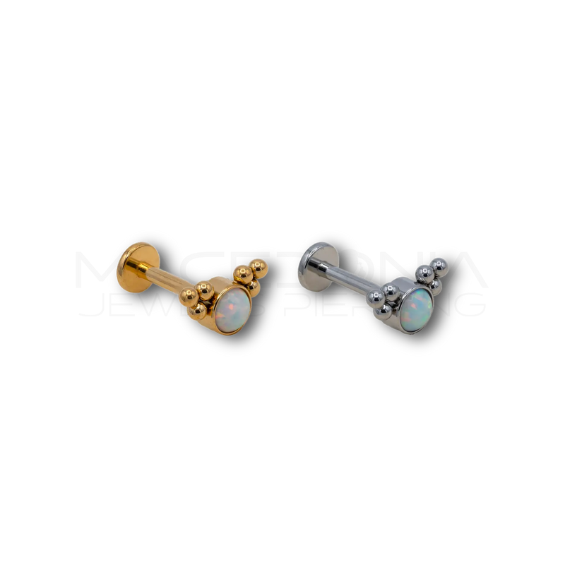Piercing a Sfera in Acciaio Chirurgico con Opale