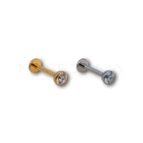 Piercing con Zircone 4mm in Acciaio Chirurgico 316L