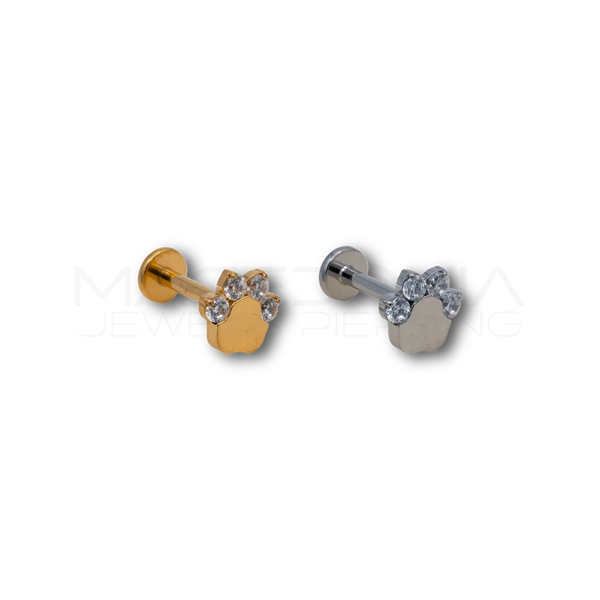 Piercing a Zampa in Acciaio Chirurgico con Zirconi