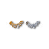 Piercing Corona con Zirconi in Acciaio Chirurgico 316L