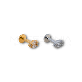 Piercing Helix in Acciaio Chirurgico con Pietre e Zirconi
