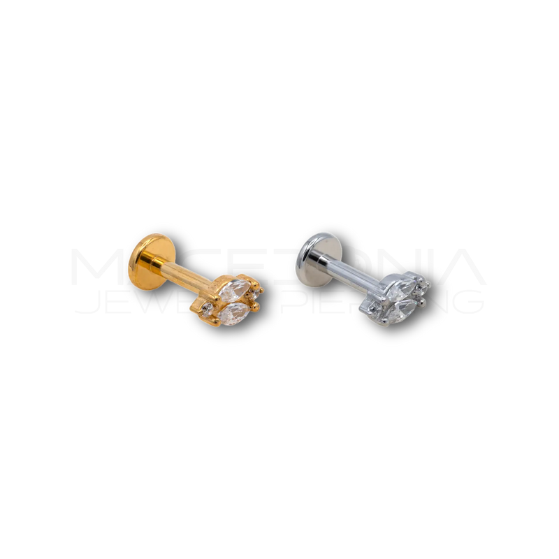 Piercing Helix in Acciaio Chirurgico con Pietre e Zirconi