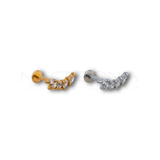 Piercing Corona con 5 Zirconi in Acciaio Chirurgico 316L