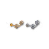 Piercing Doppia Stella con Zirconi in Acciaio Chirurgico 316L