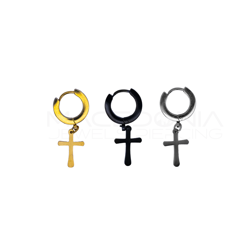 Piercing Croce in Acciaio Chirurgico 316L