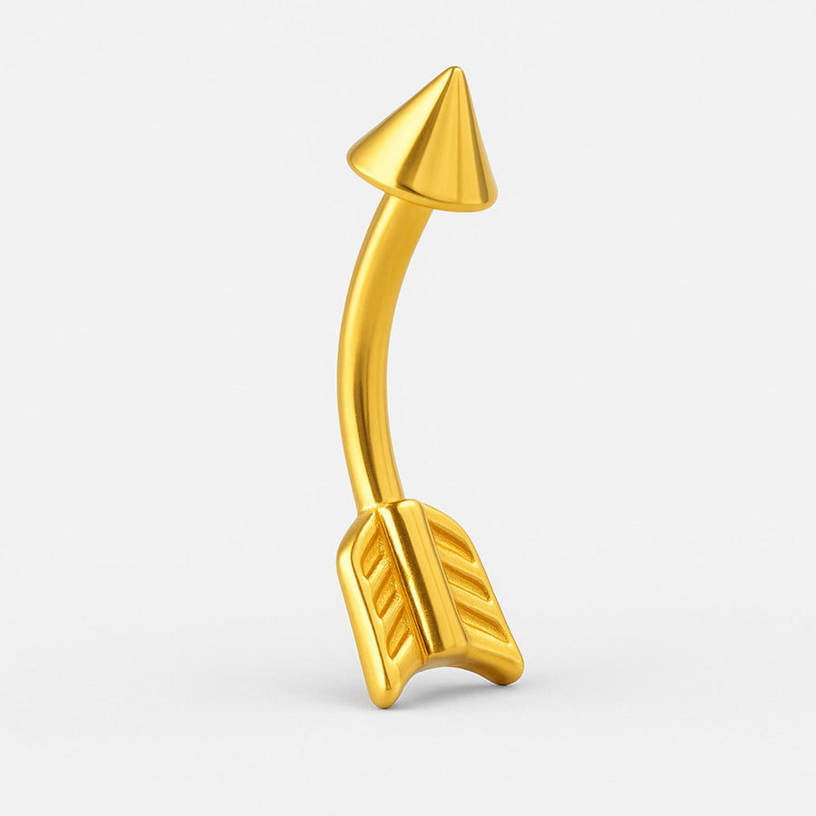 Piercing Ombelico Freccia in Acciaio Chirurgico 316L Oro