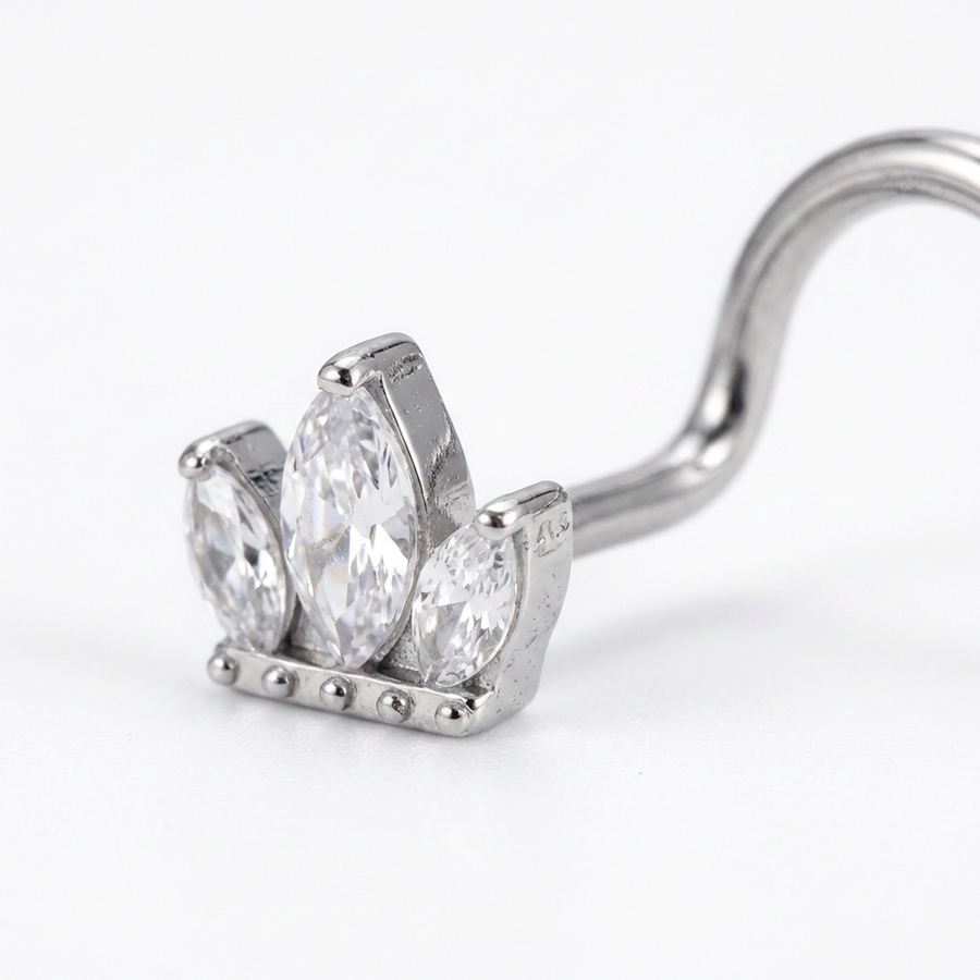 Piercing con tre petali in Titanio - Piercing per naso