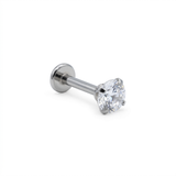 Labret con zircone 5mm in acciaio chirurgico 316L