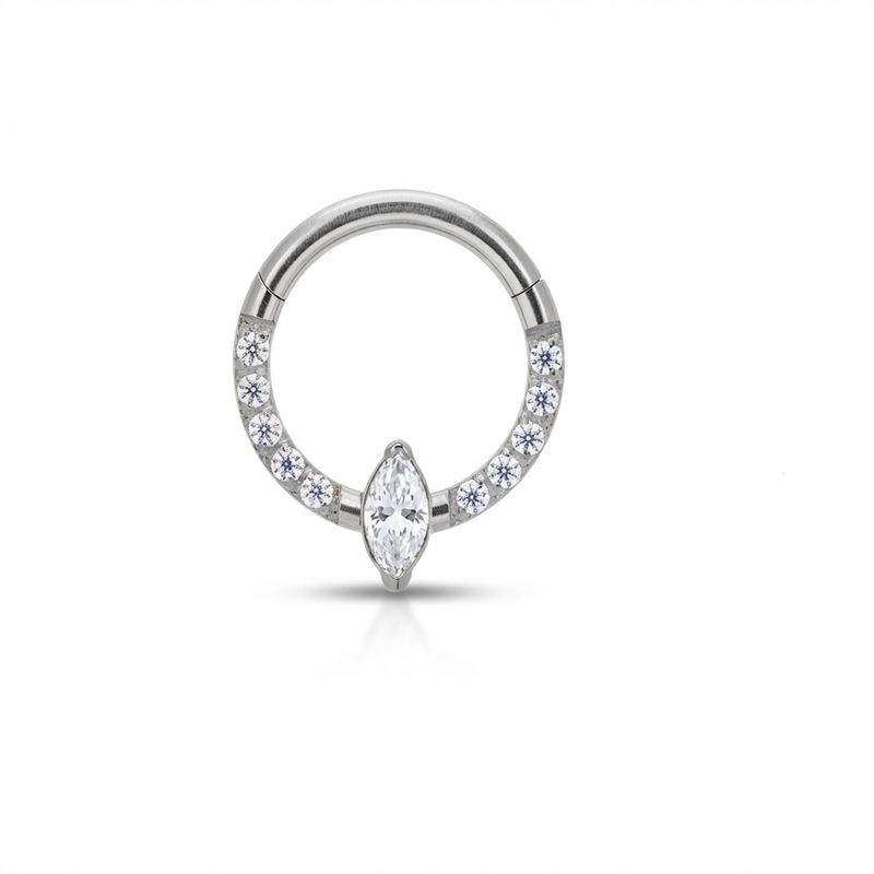 Piercing con zirconi in Titanio G23 - Piercing per Lobo, helix, daith, septum
