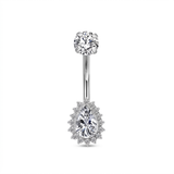 Piercing con zirconi in Titanio G23 - Piercing per ombelico