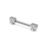 Piercing con zirconi in Acciaio Chirurgico 316L - Piercing per Nipple