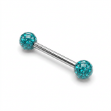 Piercing con palline glitterate in Acciaio Chirurgico 316L - Piercing per Nipple